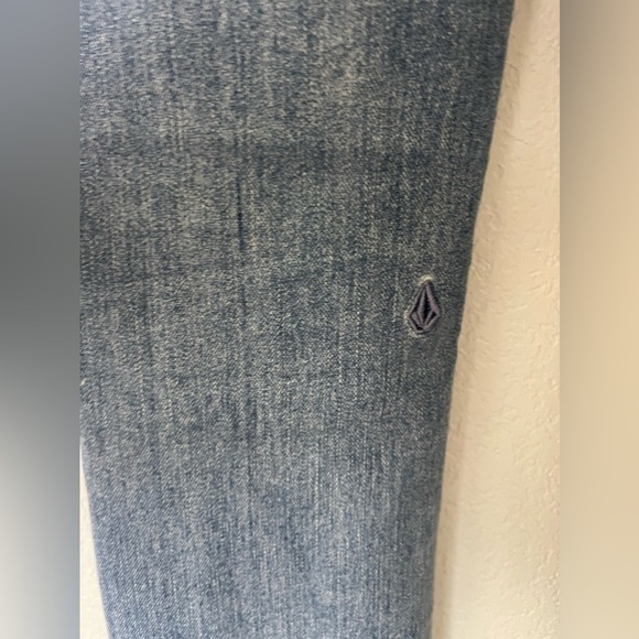 Volcom Super Stoned Skinny Denim Overalls Size XS - Picture 6 of 14